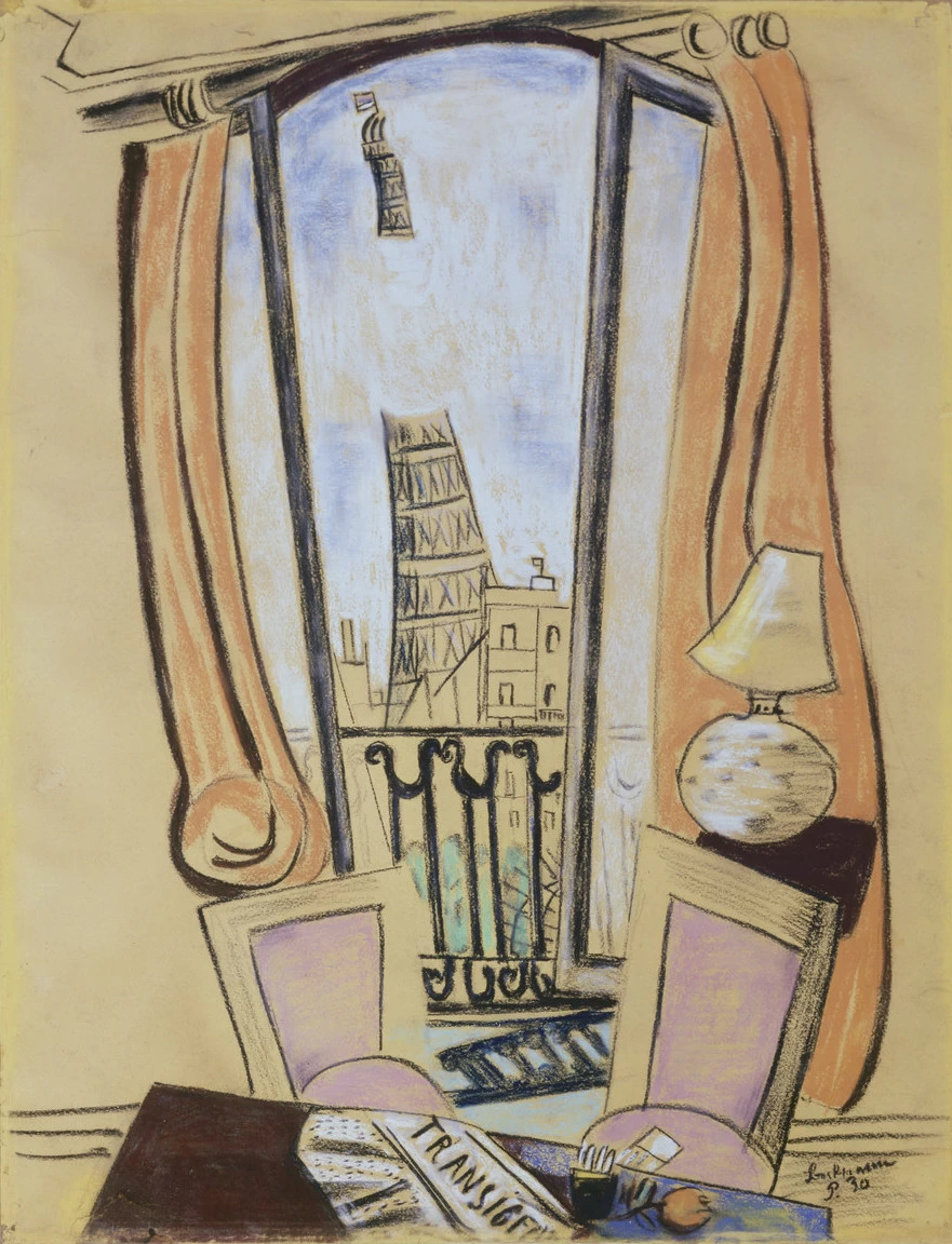 Veduta della torre Eiffel dalla finestra, 1930 - Museum Ludwig, Graphische Sammlung, Köln